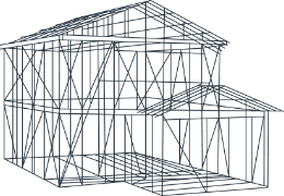 在来軸組工法（木造）イメージ図